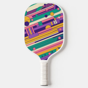 Raquette De Pickleball Cool, design rétro coloré des années 80/90