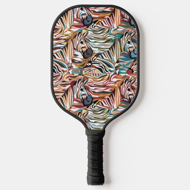 Raquette De Pickleball Cool Zebra Imprimer Art Abstrait (Recto)
