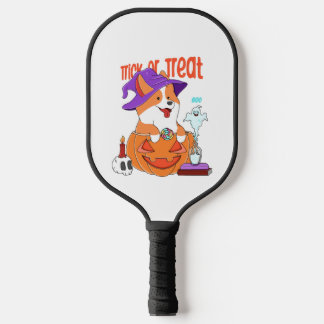 Raquette De Pickleball Corgi Halloween