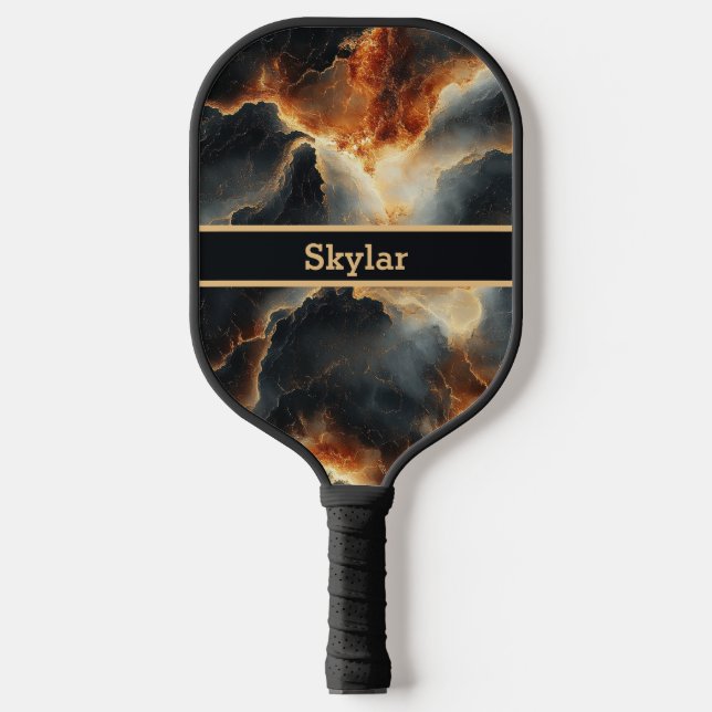 Raquette De Pickleball Cosmos Black Fiery Pickleball personnalisé Paddle (Recto)
