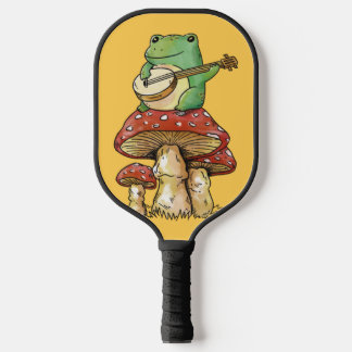 Raquette De Pickleball Cottagecore Frog Champignons Banjo