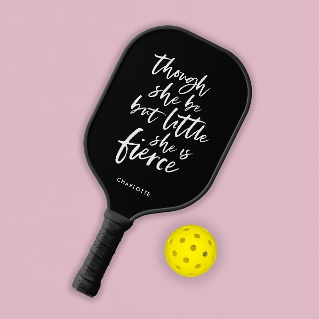 Raquette De Pickleball Couleur Personnalisée Script Petit Mais Fierce Sha (Créateur téléchargé)