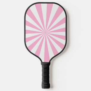 Raquette De Pickleball Couleurs DIY Rayons Éclatement de Guimauve Rose Bl