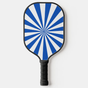 Raquette De Pickleball Couleurs DIY Rayons Éclatement Saphir Bleu Blanc S