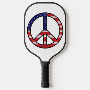 Raquette De Pickleball Couleurs du drapeau des panneaux de paix