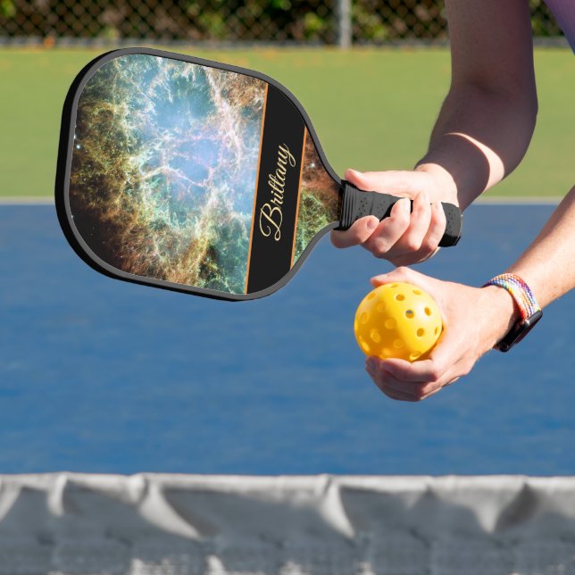 Raquette De Pickleball Crabe Nebula Galaxy of Stars Votre nom (Insitu)