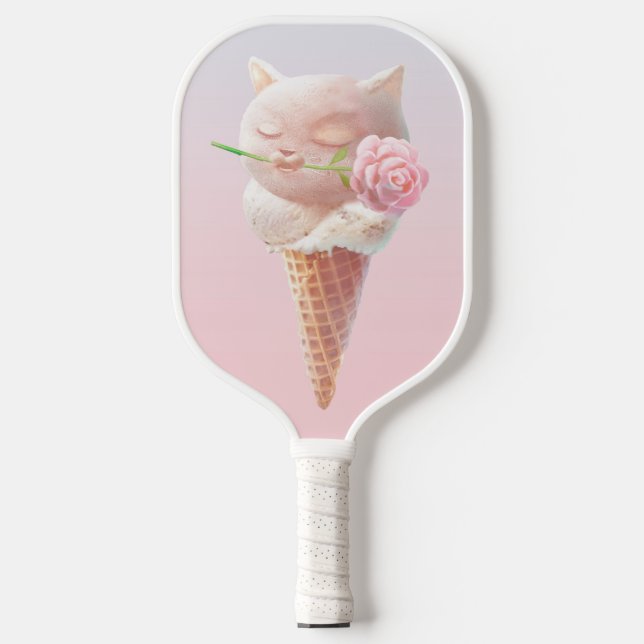 Raquette De Pickleball Crème de glace Kitty - Rosy & Dreamy (Recto)