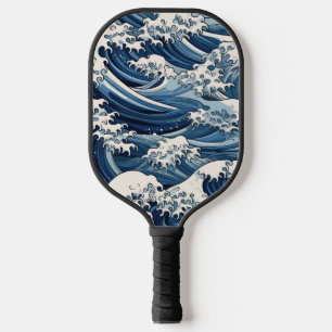 Raquette De Pickleball Crêtes éphémères : Les vagues d'Hokusai réimaginée