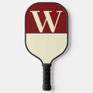 Raquette De Pickleball Crimson & Cream College Monogram Pickleball Paddle