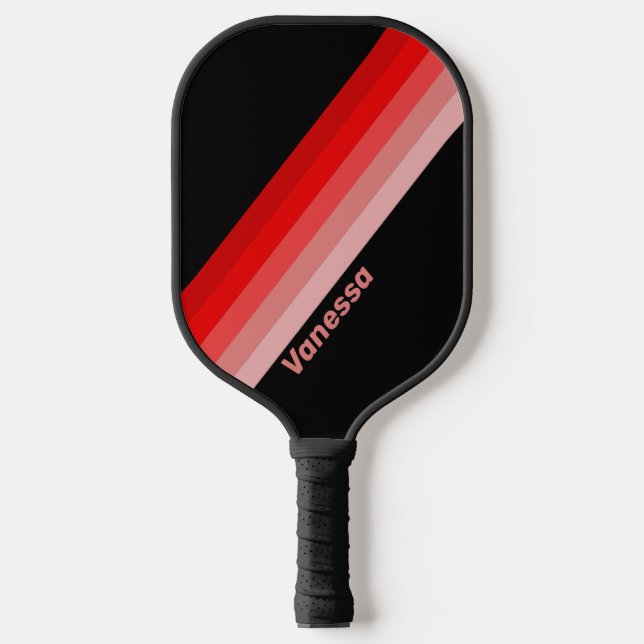 Raquette De Pickleball Crimson Fade strié avec le nom (Recto)