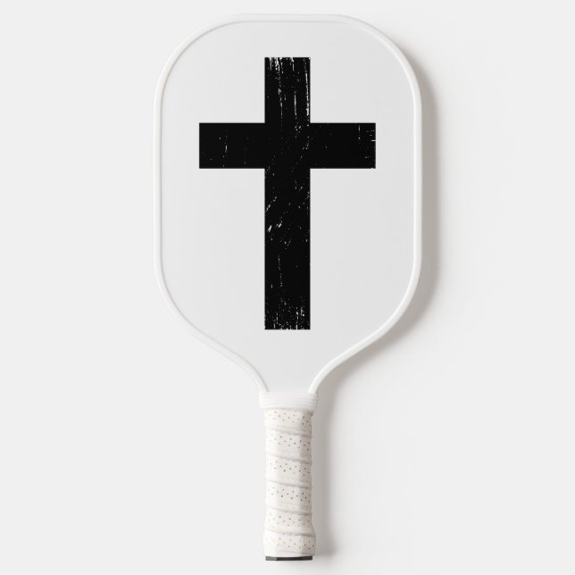 Raquette De Pickleball Croix de la Foi noire (Recto)