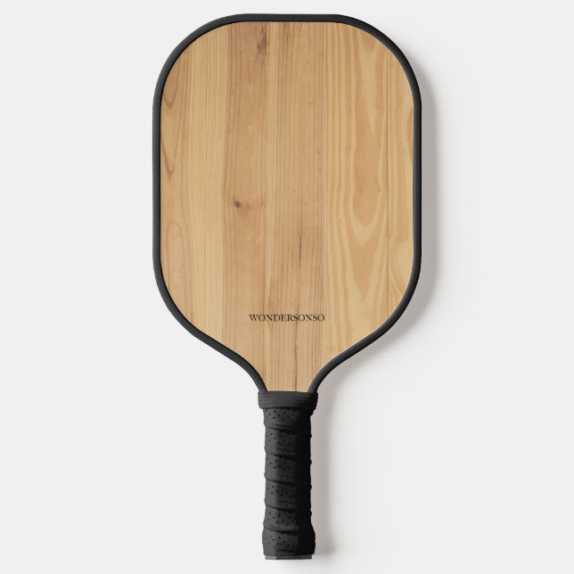 Raquette De Pickleball Custom Name wood texture (Recto)