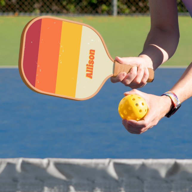 Raquette De Pickleball Custom Retro Stripes (Insitu)