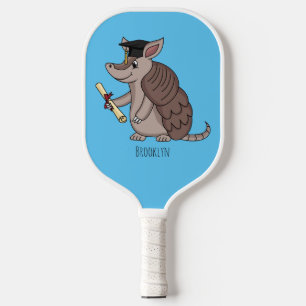 Raquette De Pickleball Cute armadillo avec dessin animé de la casquette d