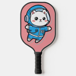 Raquette De Pickleball Cute Astronaut Cat Custom Photo Pickleball Paddle