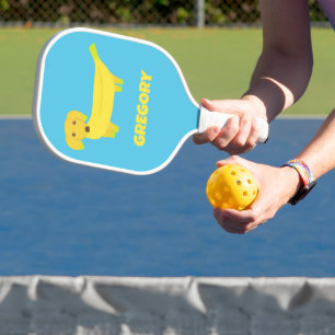 Raquette De Pickleball Cute Banana Dog Personnalisé