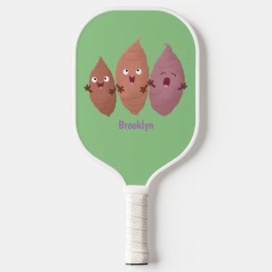 Raquette De Pickleball Cute chantant des patates douces caricaturales lég