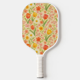 Raquette De Pickleball Cute Easter/spring patterned flowers