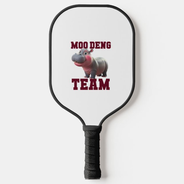 Raquette De Pickleball Cute MOO DENG TEAM Baby Hippo Squad Girls Besties (Recto)