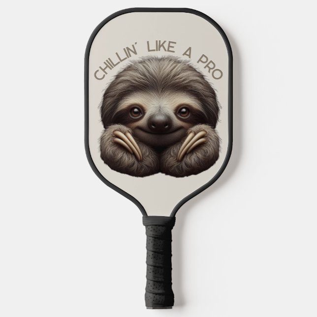 Raquette De Pickleball Cute Sloth Chillin comme un Pro (Recto)