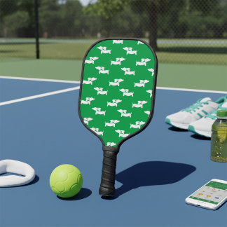 Raquette De Pickleball Dachshund Love Pickleball Vert Bleu