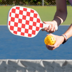 Raquette De Pickleball Damier rouge visuel classique