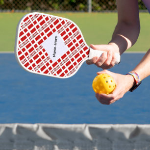 Raquette De Pickleball Danemark et drapeau danois carrelés avec votre nom