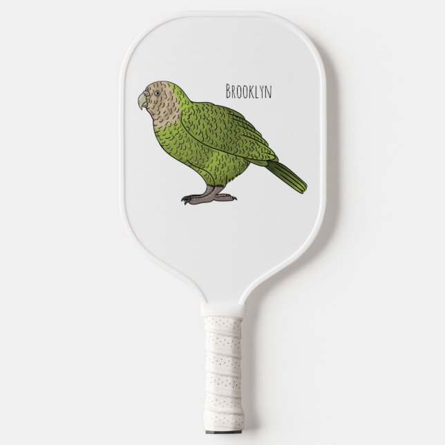 Raquette De Pickleball dessin animé d'oiseaux de Kakapo (Recto)