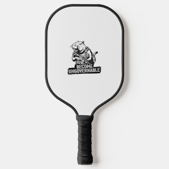 Raquette De Pickleball Devenez Un Bébé Ingouvernable Moo Deng Drôle Dire  (Recto)