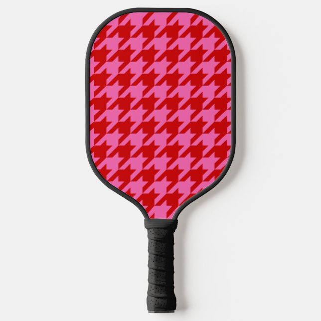 Raquette De Pickleball do-it-yourself Couleurs Houndstooth SV Rouge Hot R (Recto)