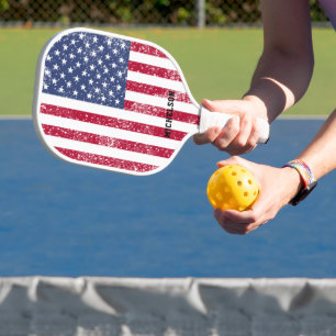 Raquette De Pickleball Drapeau américain personnalisé