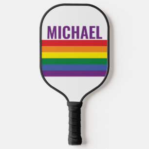 Raquette De Pickleball Drapeau arc-en-ciel LGBTQ