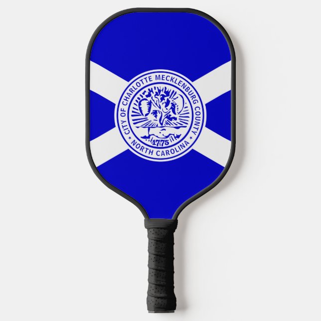 Raquette De Pickleball Drapeau de Charlotte, Caroline du Nord (Recto)