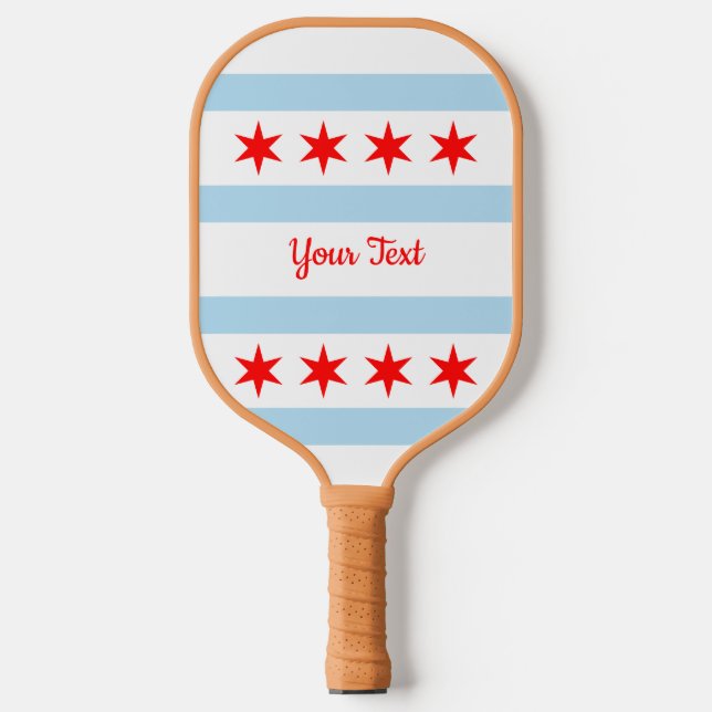 Raquette De Pickleball Drapeau de Chicago, Illinois Pickleball Paddle (Recto)