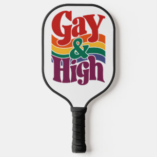 Raquette De Pickleball Drapeau de fierté LGBTQ rétro gay et haut
