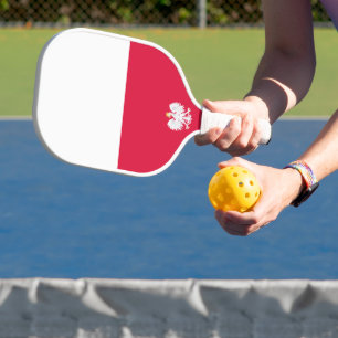 Raquette De Pickleball Drapeau de la Pologne (avec armoiries)
