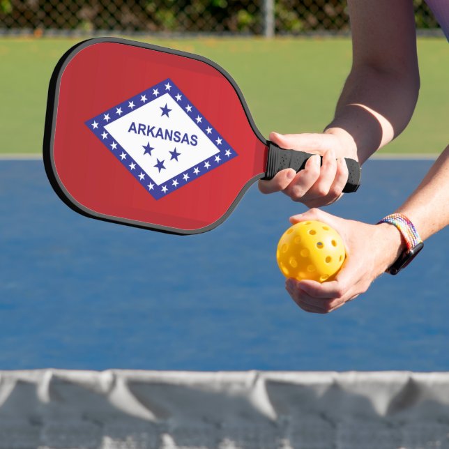Raquette De Pickleball Drapeau d'État de l'Arkansas, États-Unis (Insitu)