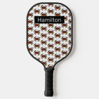 Raquette De Pickleball Drapeau du Maryland Swag Crabe bleu