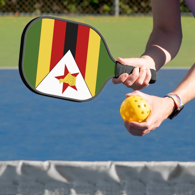 Raquette De Pickleball drapeau du Zimbabwe (Insitu)