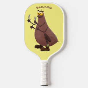 Raquette De Pickleball Drôle affamé pulette affamée dessin animé