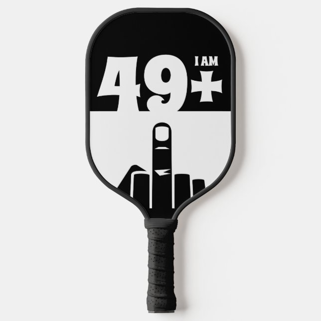 Raquette De Pickleball Drôle cadeau 50e anniversaire, 49 Plus un Checker (Recto)