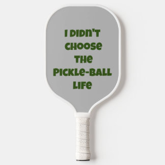 Raquette De Pickleball Drôle Citation de vie Pickleball noir et blanc.RED
