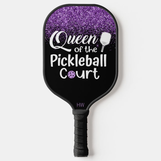 Raquette De Pickleball Drôle Queen Purple Parties scintillant Pickleball  (Recto)
