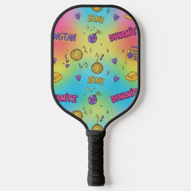 Raquette De Pickleball Dynamite Pop Art Rainbow Pattern (Recto)