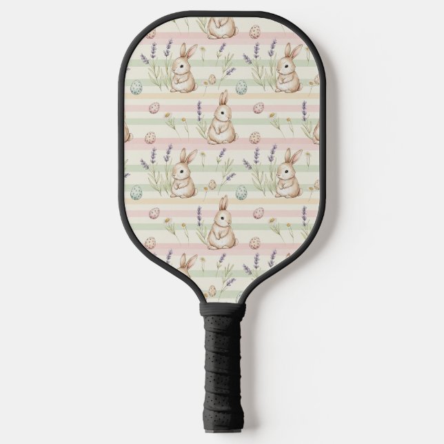 Raquette De Pickleball Easter Bunny with Eggs Spring Pastel Pattern (1) (Recto)