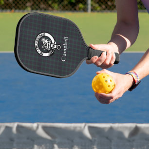 Raquette De Pickleball Écusson de crête Campbell écossais et tartan  