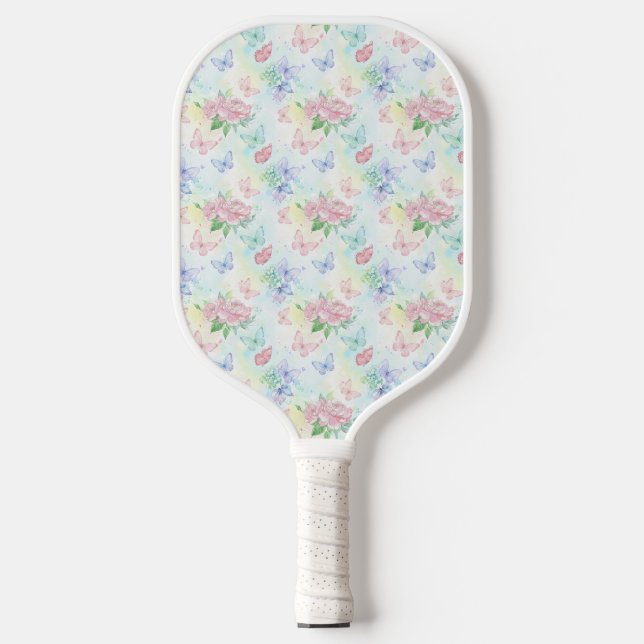 Raquette De Pickleball Elegant Butterfly Seamless Print (Recto)