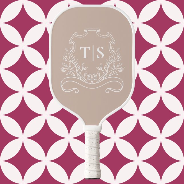 Raquette De Pickleball Elegant Monogram Initial Custom Classic (Elegant Monogram Initial Custom Classic Pickleball Paddle)