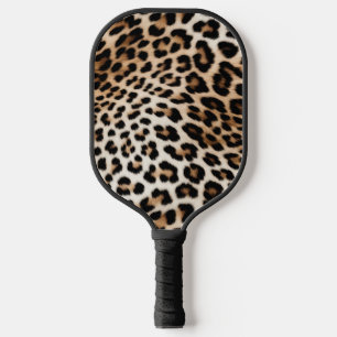 Raquette De Pickleball Empreinte de léopard noir crème