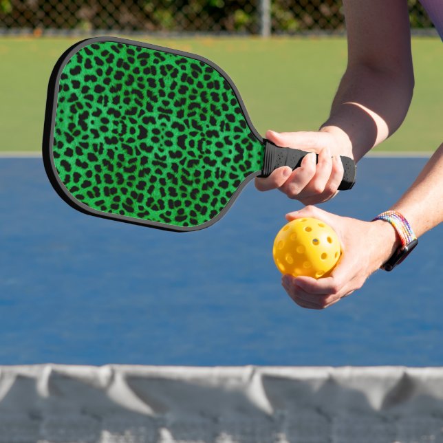 Raquette De Pickleball Empreinte de léopard vert (Insitu)